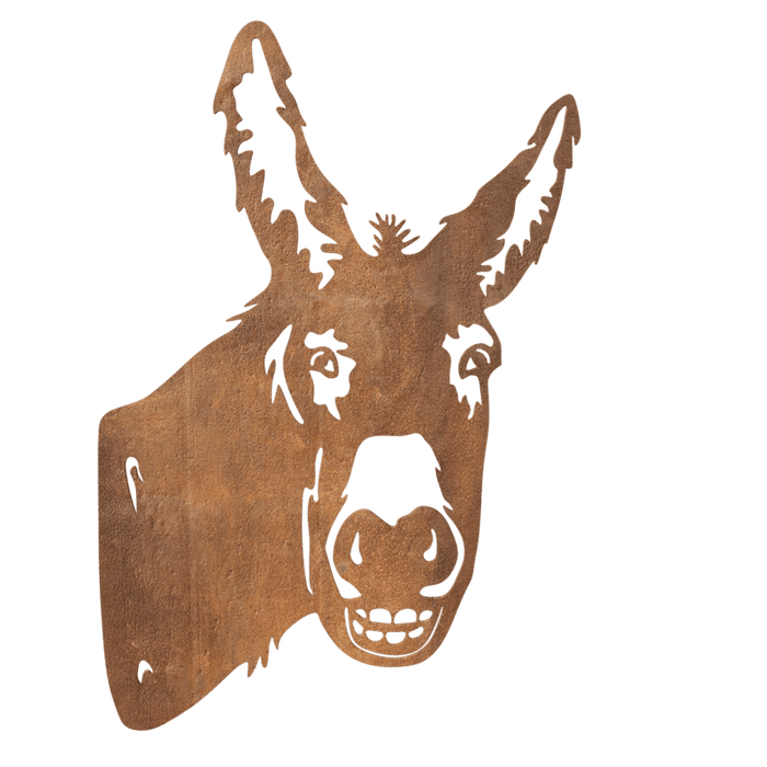 Gartendeko Esel mit Rost